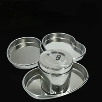 silver stainless steel tattoo tray surgical disinfection bending plate for dental eyebrow lip tattoo sterilization tools