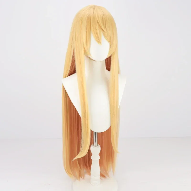 Парик для косплея головы поту 90 см длинные прямые синтетические волосы