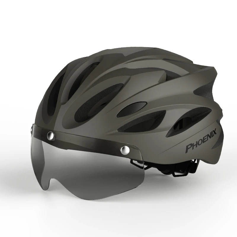 

Шлем велосипедный Xunting для мужчин и женщин, дышащий Интегрированный шлем из пенополистирола и пенополистирола, Линзы для очков, шлем для гор...