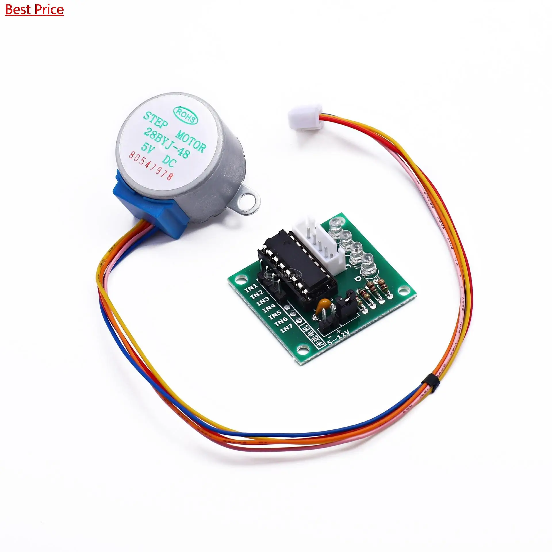 20 шт./лот 5 в шаговый двигатель 28BYJ-48 + Модуль тестирования драйвера ULN2003 для Arduino