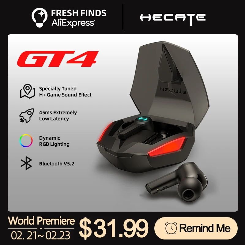 

[ World Premiere ]EDIFIER HECATE GT4 TWS True Wireless Gaming Earphones Dual Mode 45ms Latency RGB Lighting Gamer Earbuds