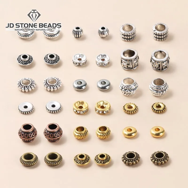 50 шт./партия, металлические бусины в античном стиле