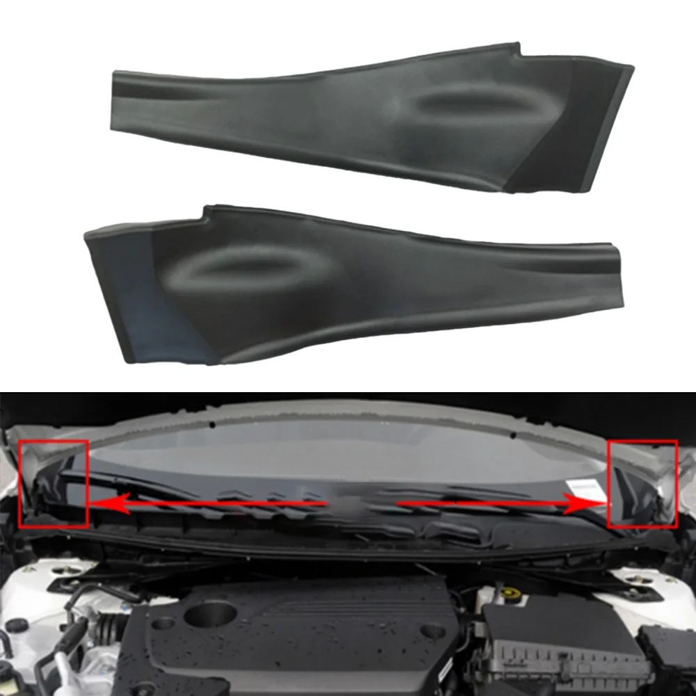 

2pcs Wiper Cowl Cover Car Repartment Parts Black Heat Resistant High Quality ABS New Windshield Wiper Cowl Cover