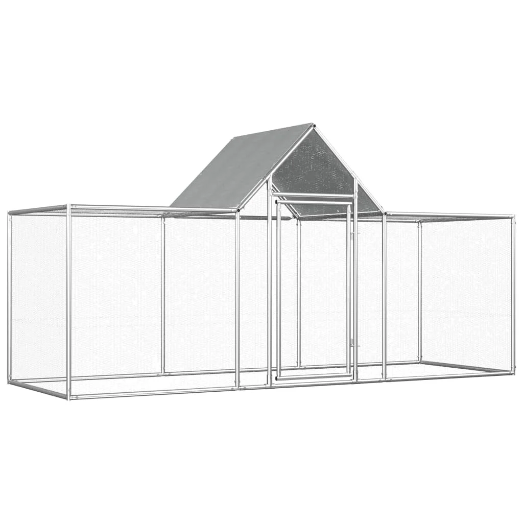 

Chicken Coop,Small Animal Supplies, 3x1x1.5 m Galvanised Steel