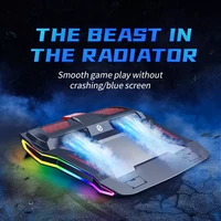 rgb laptop cooler gaming adjustable notebook stand 3000 rpm powerful air flow cooling pad notebook radiator air cooler laptop