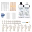 Кристаллический клей AB, 1 комплект, маленький клей из эпоксидной смолы 1:1 AB, инструменты для изготовления смолы, стартовый набор, наборы инструментов сделай сам, палочка для перемешивания