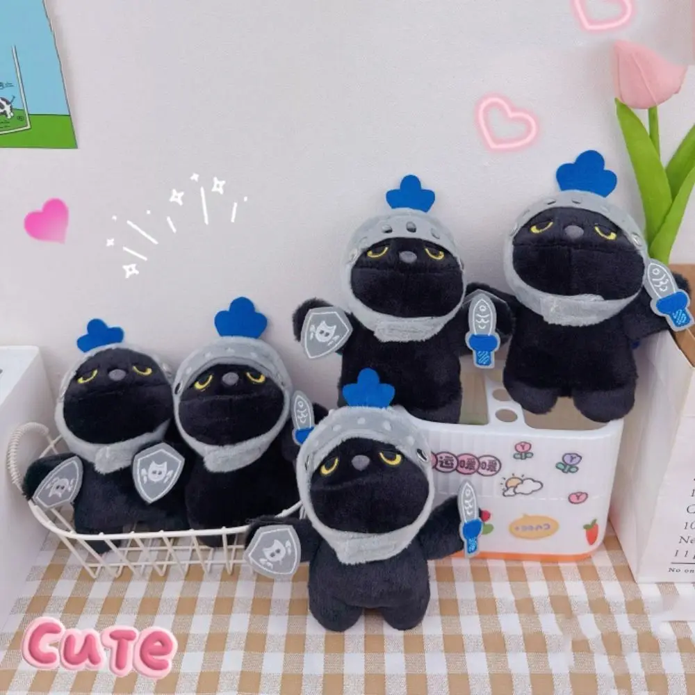 Сопровождающая кукла Щит Рыцарь Кот Плюшевая Брелок Милый кот игрушка Подвеска