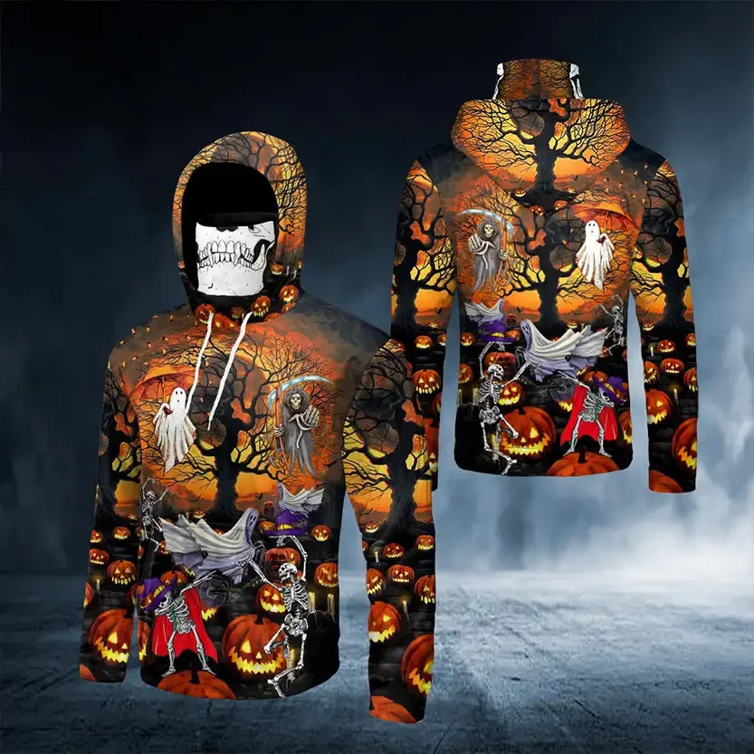 PLstar Cosmos Хэллоуин жнец Череп 3d-принт мужская мода бандана толстовка унисекс