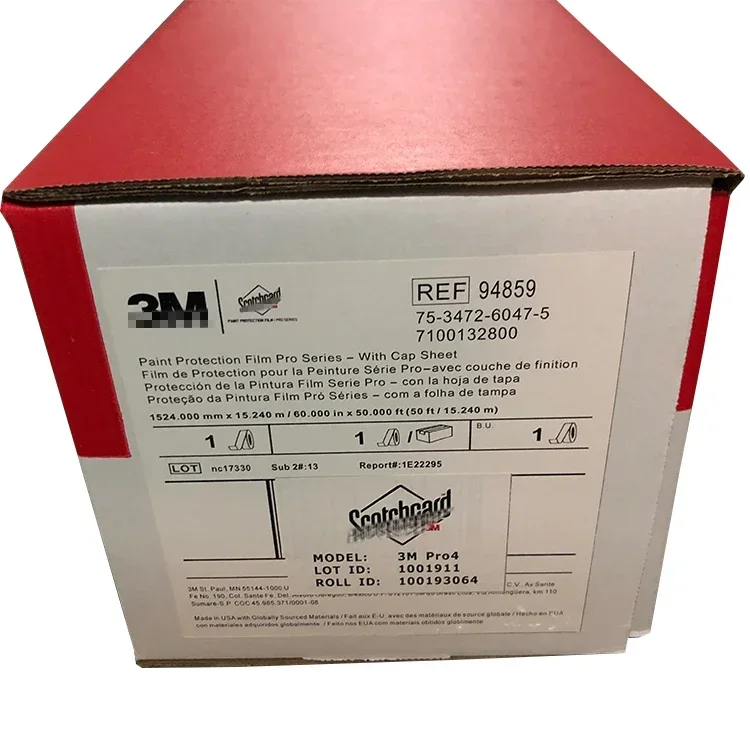 Прозрачная пластиковая полиуретановая пленка 3M TPU car PPF высококачественные серии