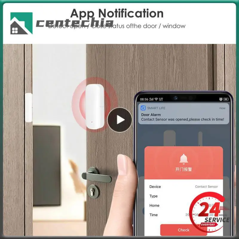

1~7PCS Open/closed Detectors Independent Magnetic Smart Life Smart Door Sensor App Control Tuya Tuya Wifi Window Sensor Wifi