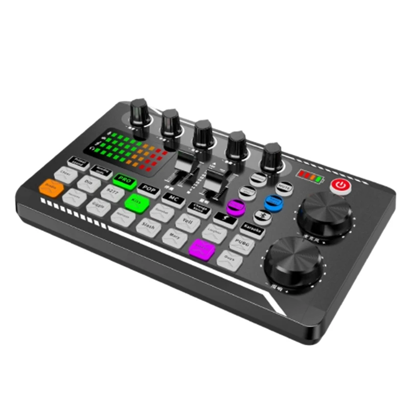 

Внешняя звуковая карта Live, Bluetooth 5,0, устройство для изменения голоса, 16 типов звуковых эффектов, 6 режимов работы, микшер для телефонов, ПК, пла...