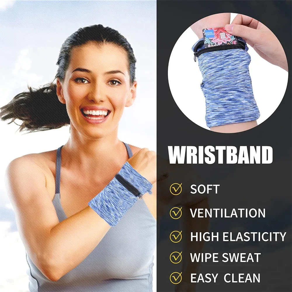 Эластичный браслет сумка для хранения спортивный ремешок на запястье
