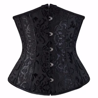 women gothic sexy satin underbust corset bustier waist cincher slimming body shaper corselete lingerie plus size party clubwear