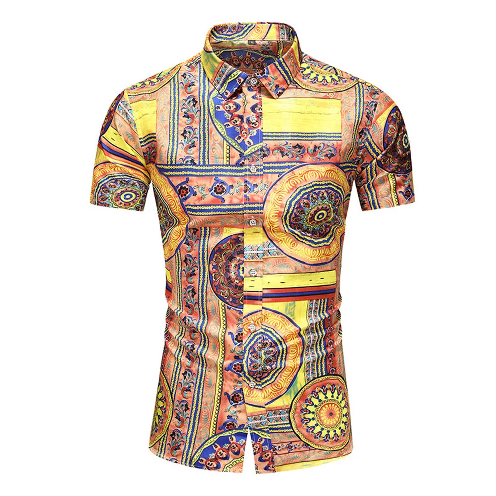 

Men's Shirt 2022 Summer Men's Hawaiian Flower Shirt Fashion Trend Shirt Men's Beach Flower Shirt Cool Man Short Sleeve Shirt