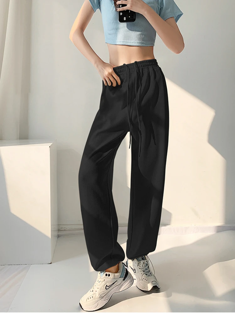 

Женские повседневные свободные штаны для бега, новинка весны-лета 2023, брюки с высокой эластичной талией, женские модные длинные брюки, женские спортивные штаны