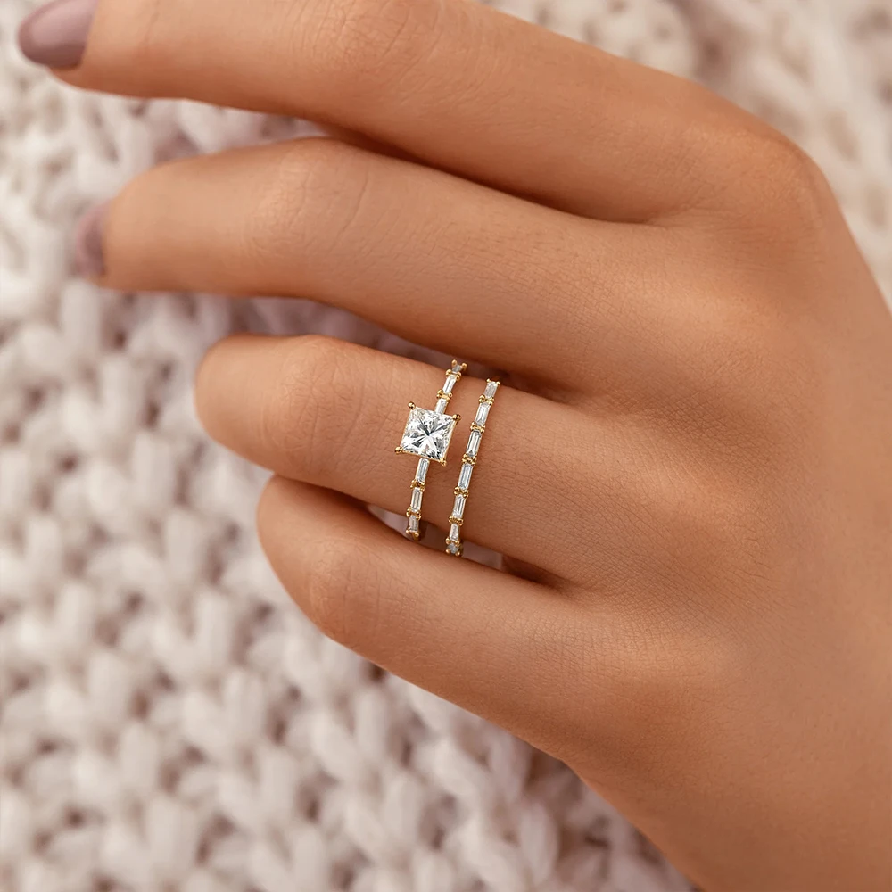 

Женское Обручальное кольцо с белым цирконием, из серебра 925 пробы