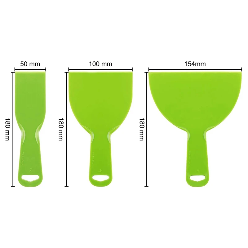 Набор пластиковых ножей для шпатлевки 5 штук гибкие скребки краски инструмент