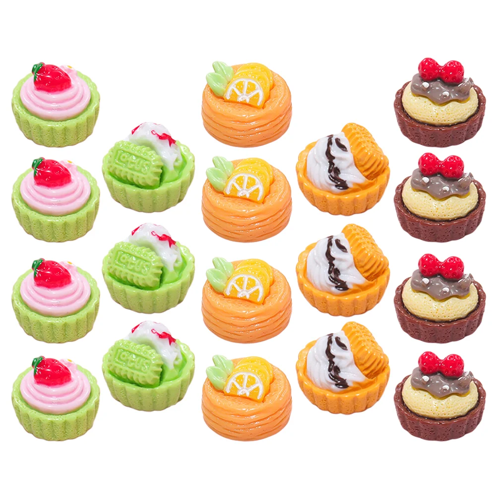 

Miniature Food Doll House Cake Models Trays Fake Dessert Mixed Style Toys Cakes Bread Desserts Snacks Resin Decors