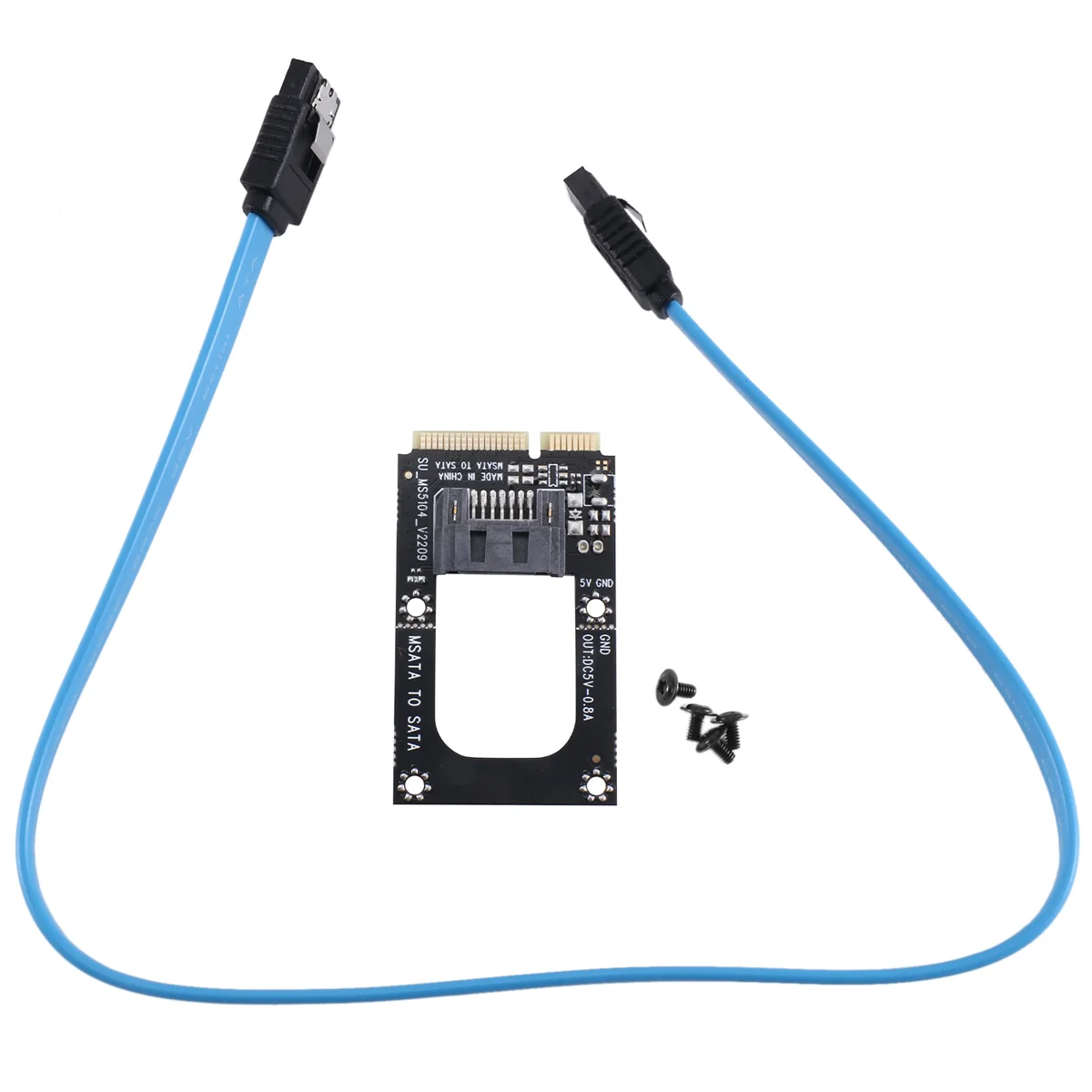 

MSATA-SATA карта конвертера Mini SATA на 7-контактный адаптер полная высота полуразмера