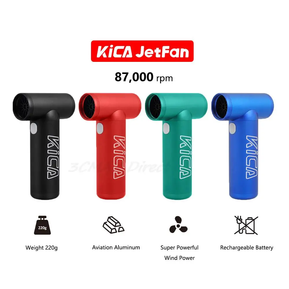 

KICA Jetfan Mini Electric Air Blower Turbo Fan Cordless Compressed Air Duster Cleaner for Computer Rechargeable Portable