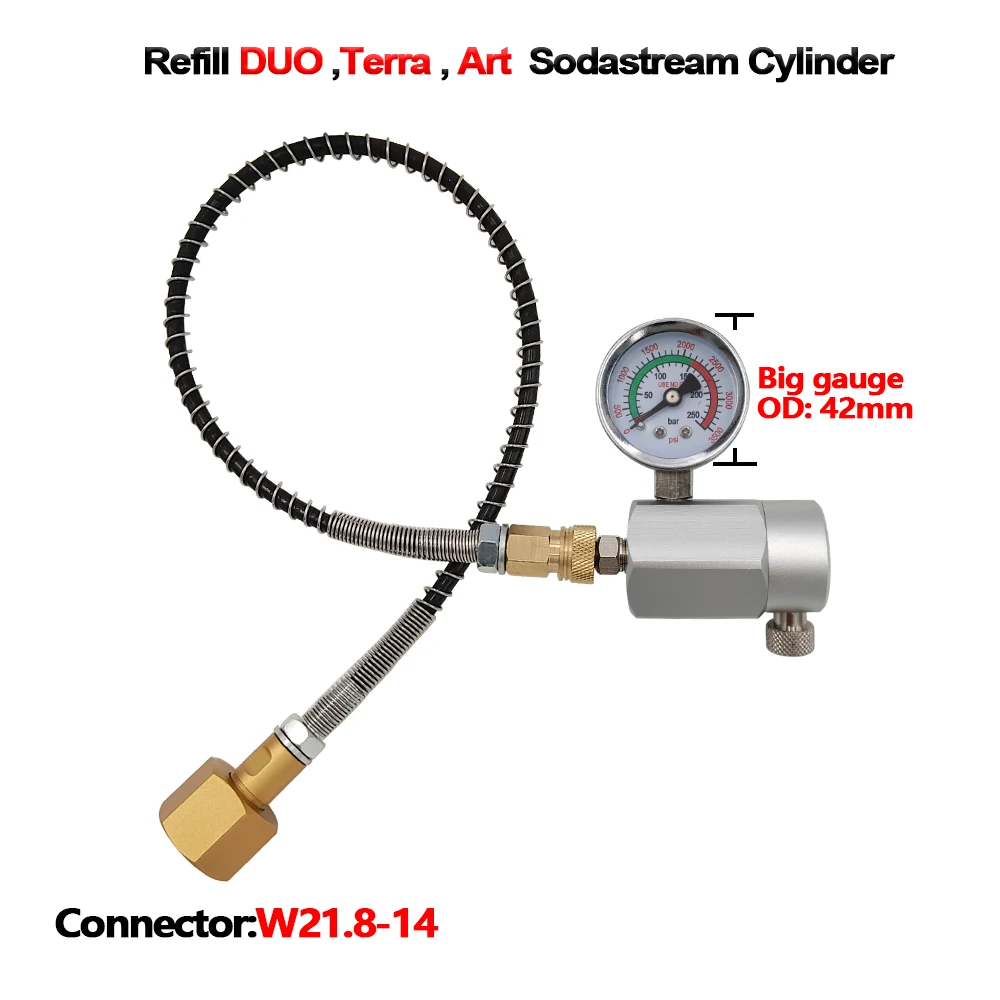 

W21.8-14 Quick Connect Adaptor Hose Refill Station Charging Adapter for Soda Art Terra Cylinder