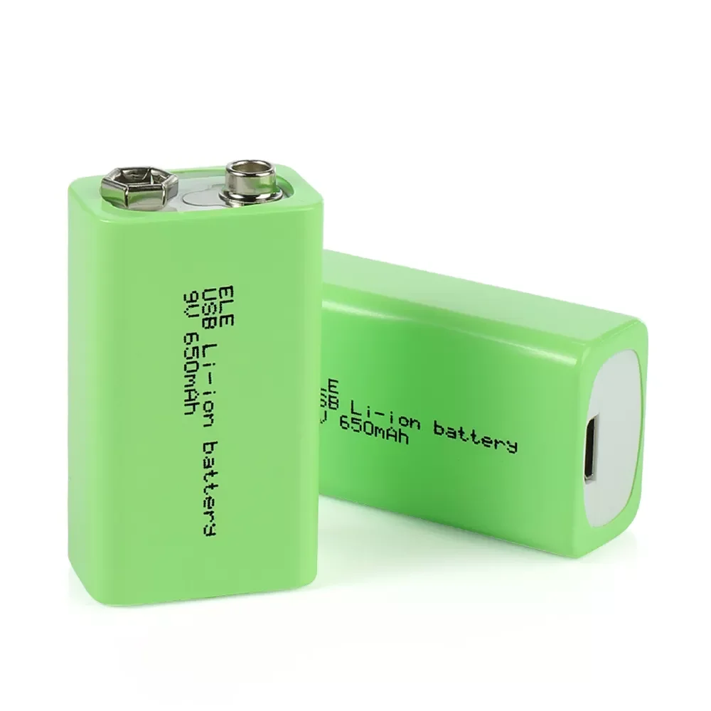 

2023New 650mAh micro USB 9 Volt li-ion Rechargeable Battery 6F22 9V Li ion Lithium Battery for RC Helicopter Model Microphone To