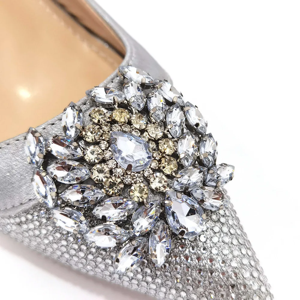 Latest Nigerian Women Shoes and Bags Set Decorated with Rhinestone African Women Party Pumps Designer Shoes Women Luxury 2022