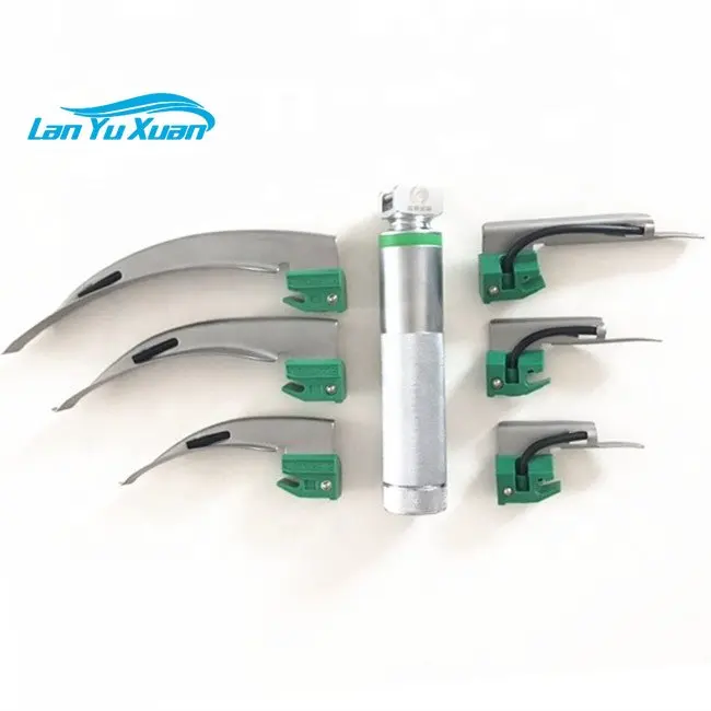 

Hot Selling Pediatric Adult Miller and Mac Fiber Optic Disposable Blades Laryngoscope Set For Intubation