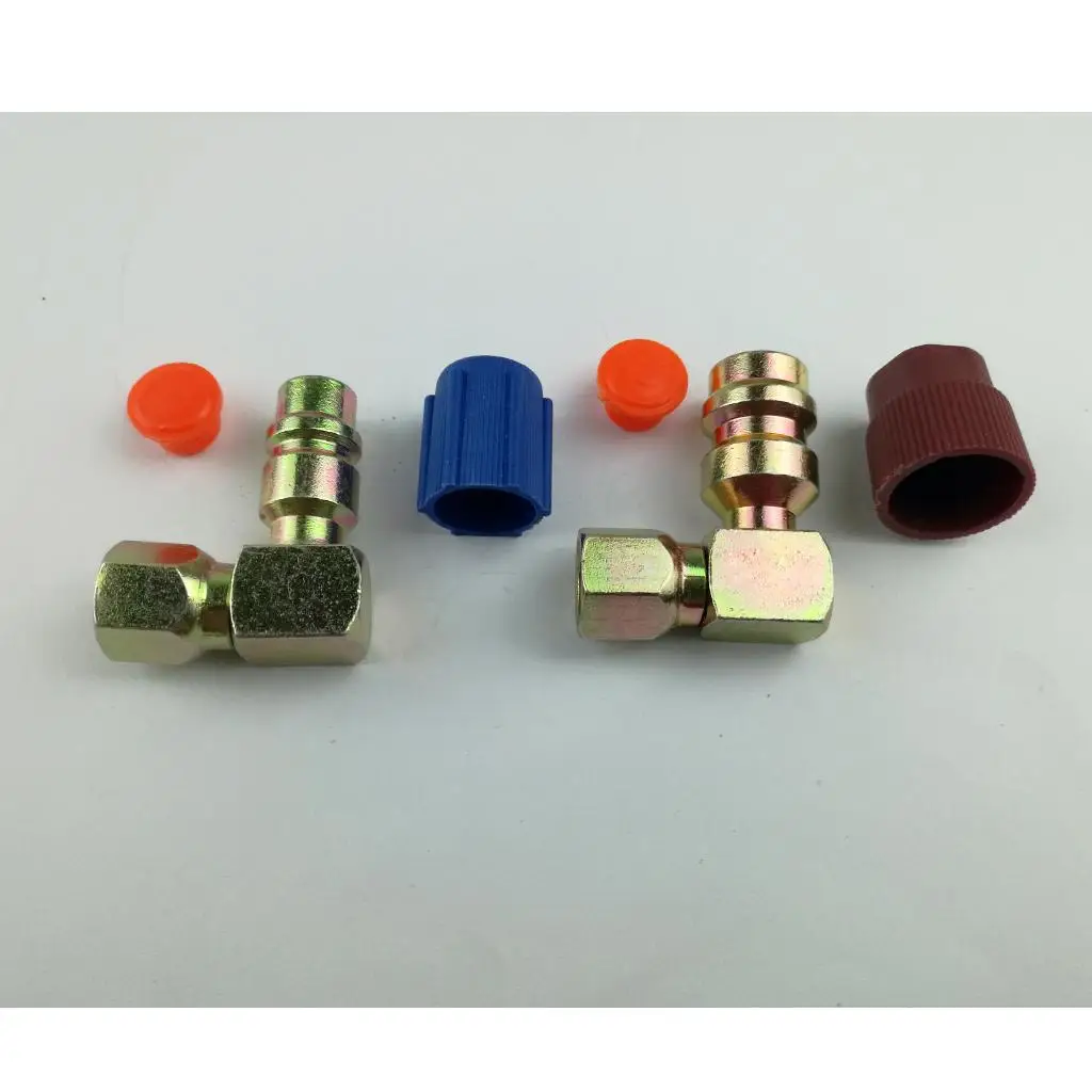 Высокая и низкая боковая муфта кондиционера Адаптер R12 к R134a Быстрый разъем 90