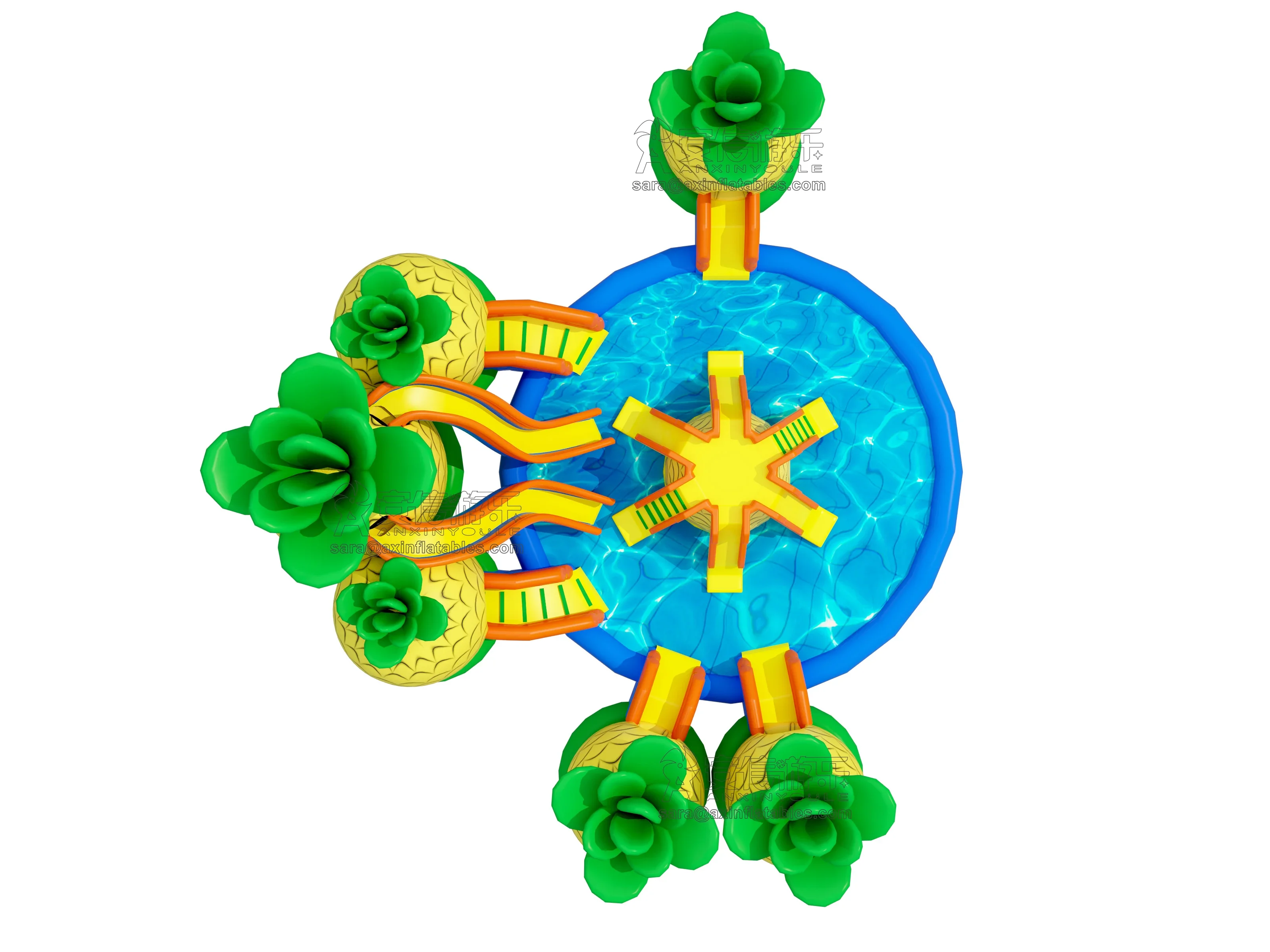 2023 новый дизайн коммерческий надувной наземный аквапарк для детей и взрослых