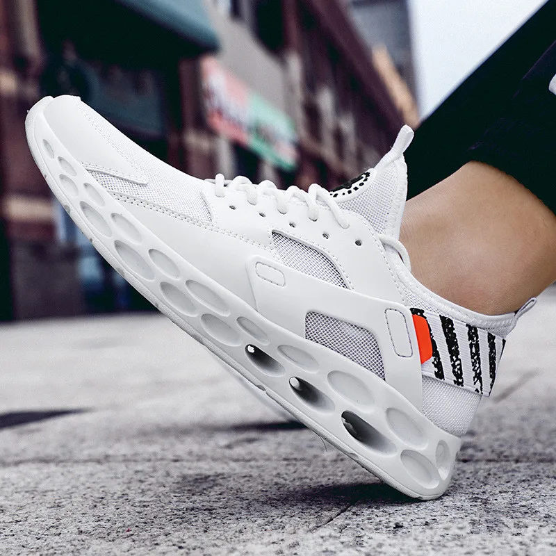 

Summer New Men's White Shoes Casual Sports Shoes Mesh Fashion Outdoor Breathable Driving Men's Shoes