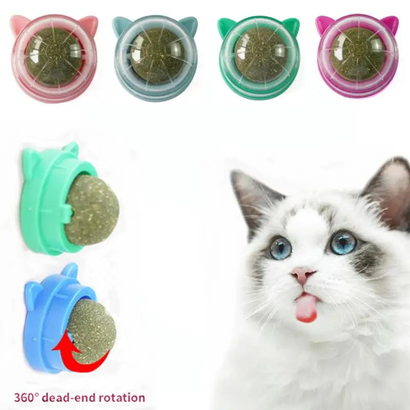 

Catnip Toy Catnip Balls For Cat Wall Stick-on Licking Catnip Wall Ball Catmint Candy Catnip Toys Kitten Accessories Pet Supplies