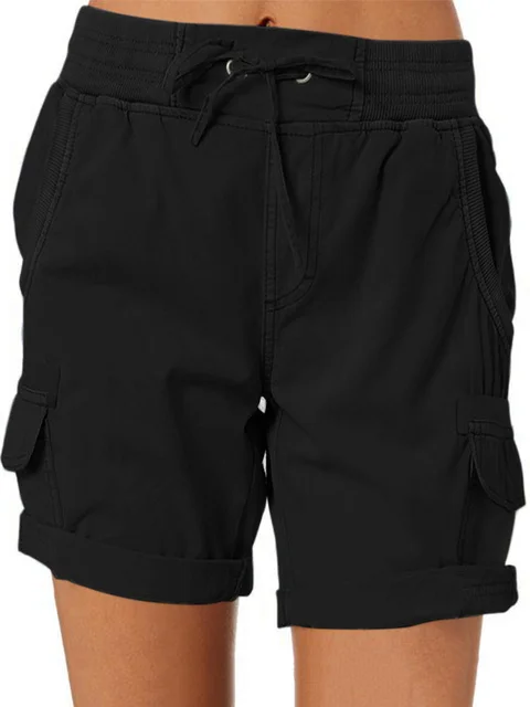 Women's Cargo Shorts Summer Multi Pockets Quick Dry Shorts Hiking Travel Golf Fishing Tactical Stretch Lightweight Female Shorts