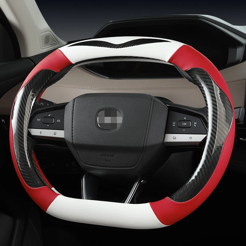 

Чехол рулевого колеса автомобиля 34 см для Peugeot 4008 5008 508L 2008 408 307 308S 301 508 308 310, ручки из углеродного волокна