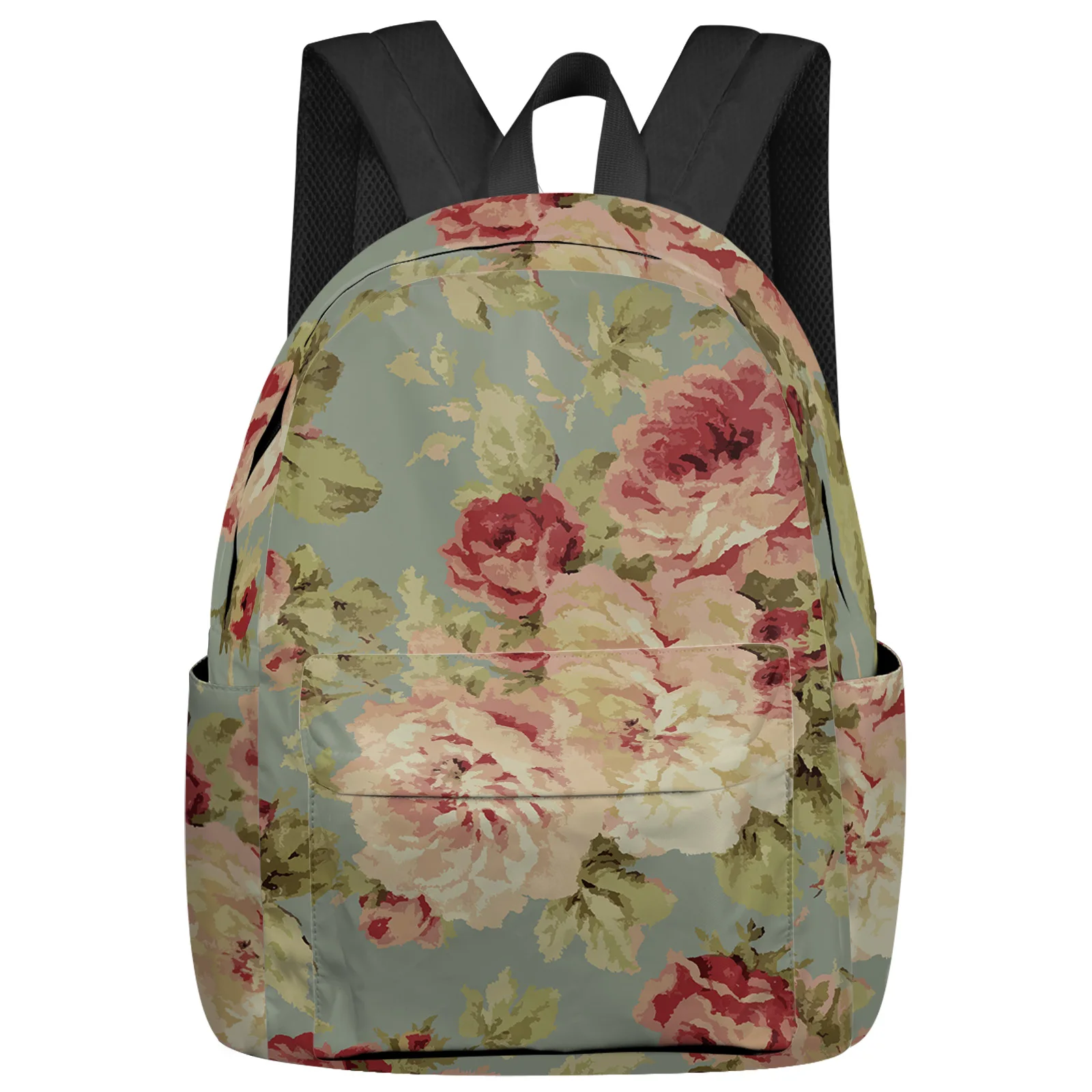 

Peony Flower Vintage Farmhouse Feminina Backpacks Teenagers Student School Bags Laptop Backpack Men Women Female Travel Mochila