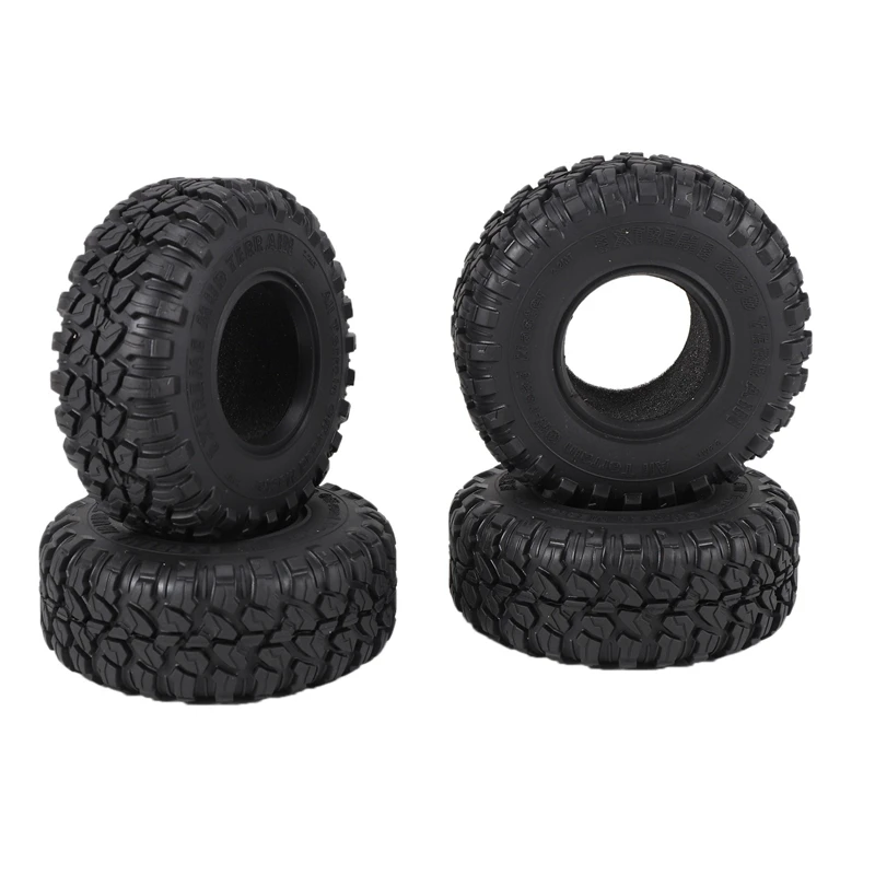 

8PCS 118MM 2.2 Rubber Tires Wheel Tyres For 1/10 RC Crawler Car Axial Wraith SCX10 Capra Traxxas TRX4 TRX6 D90