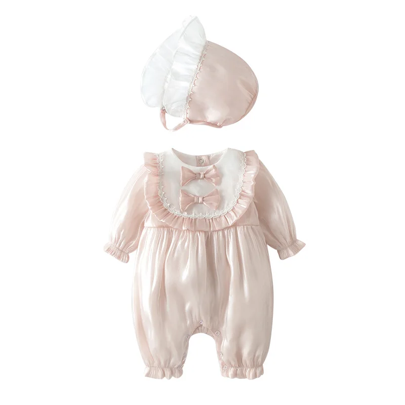 Newborn jumpsuit 2022 spring new baby baby bag fart clothes outing clothes princess romper romper