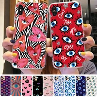 lucky eye blue evil eye print phone case for iphone 11 12 13 mini pro xs max 8 7 6 6s plus x 5s se 2020 xr cover