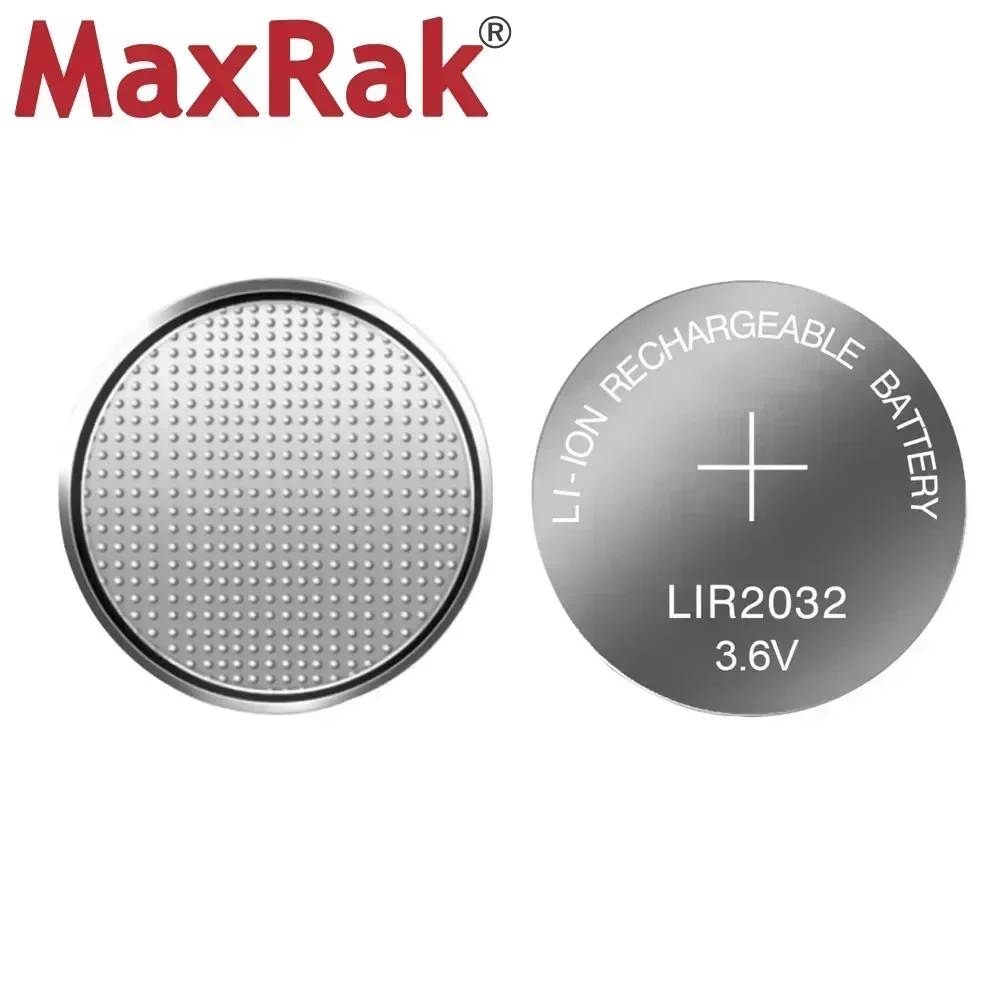 2 шт. LIR2032 перезаряжаемая батарея LIR 2032 3 6 В 45 мАч для пульта дистанционного