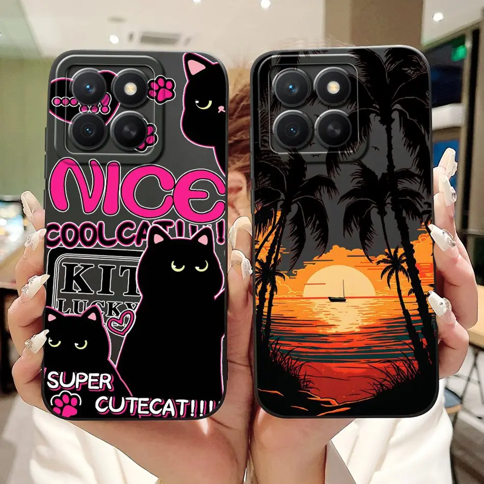 Фото Для Honor X8c милый кролик кот мультяшный чехол для телефона HonorX8c X 8C ABR-LX1 LX2 LX3 мягкие силиконовые противоударные чехлы бамперы №4
