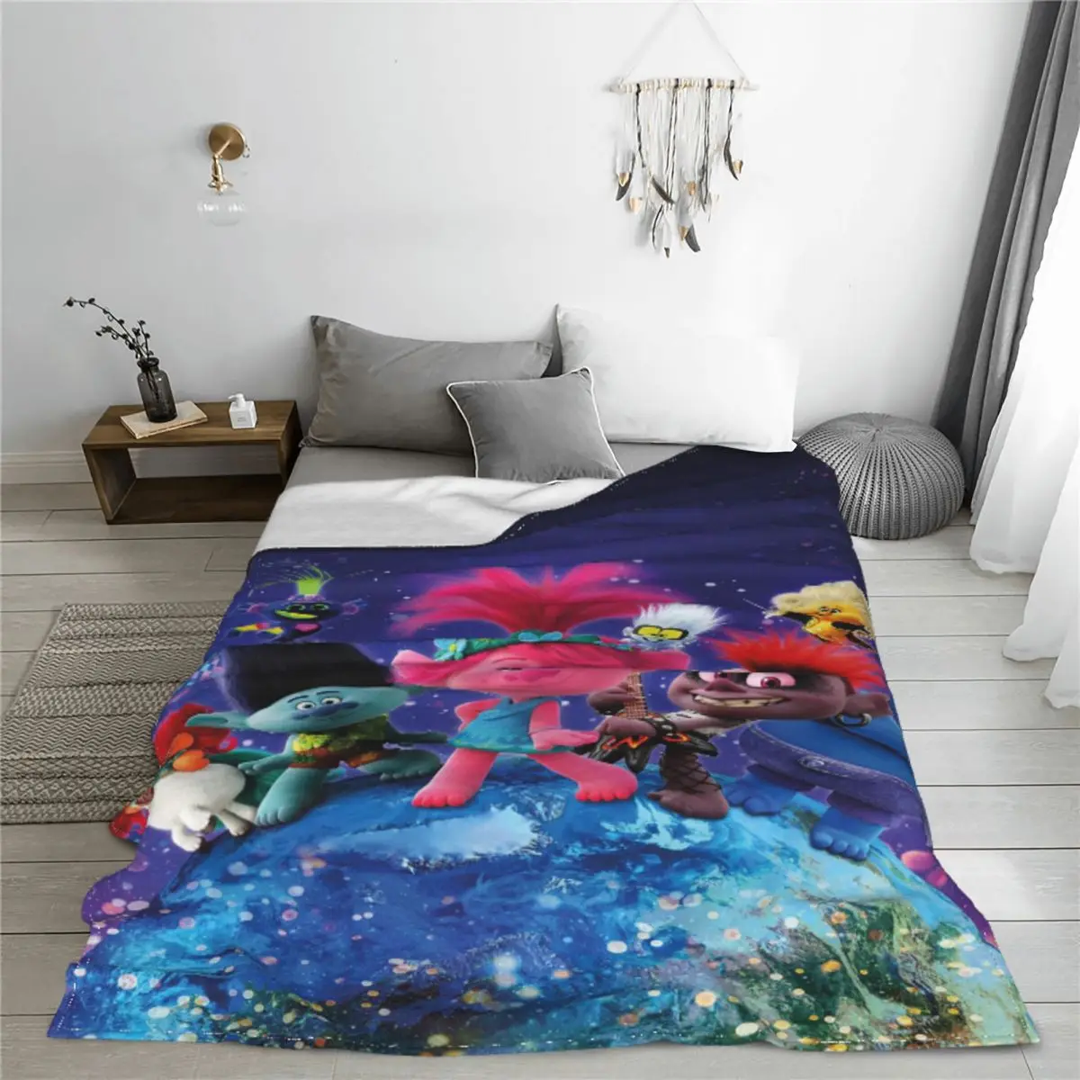 Аниме-тролли World Tour одеяла фланелевые осень/зима многофункциональное теплое