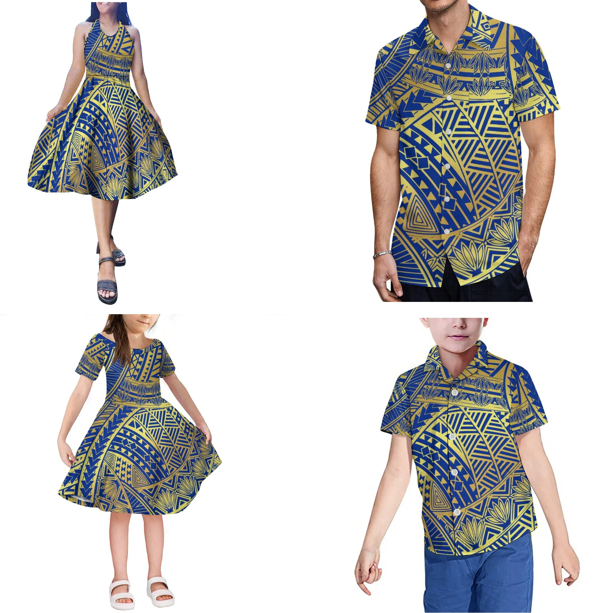 Новинка 2024 Женская длинная юбка в этническом стиле с Полинезийским узором на