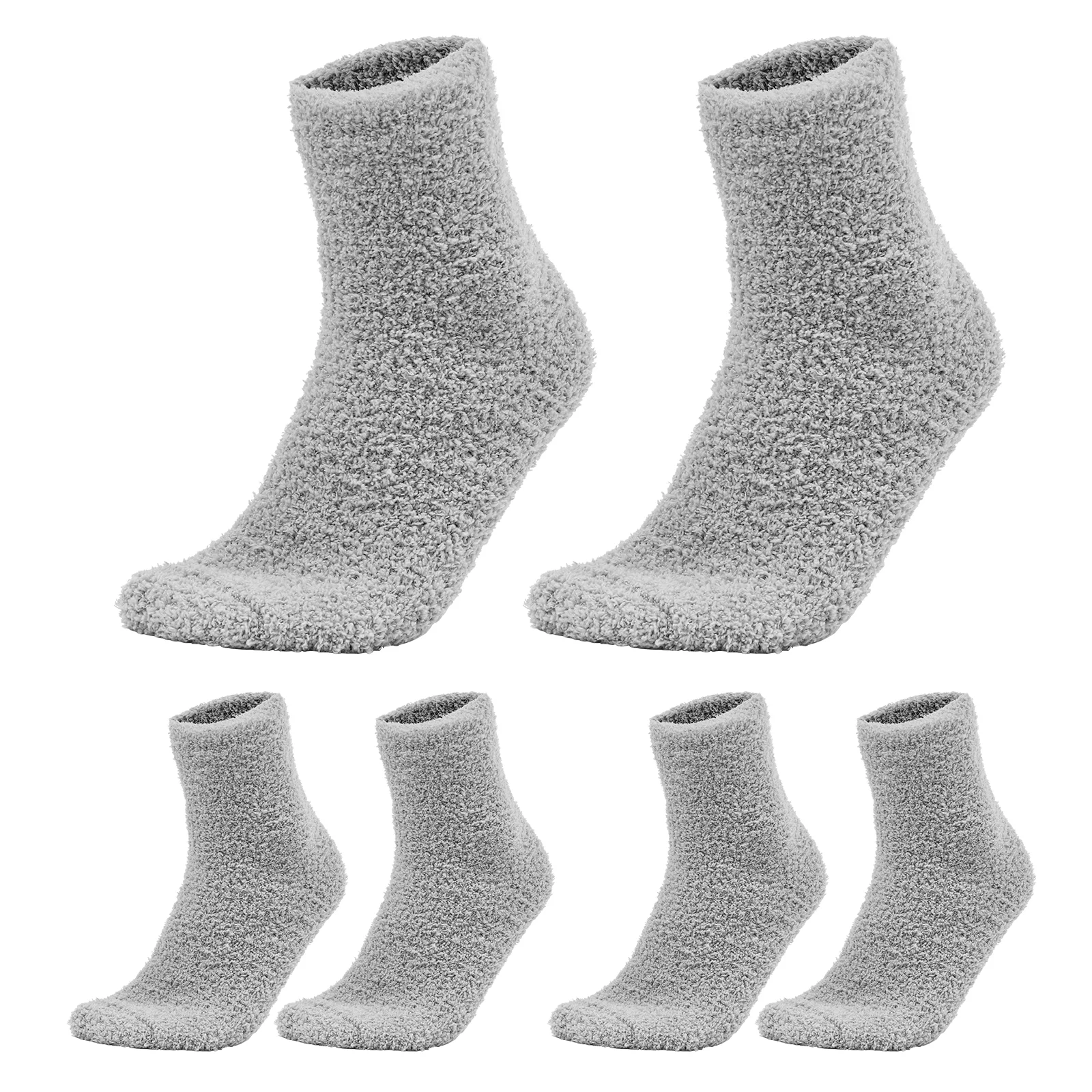 

Носки KESYOO мужские однотонные пушистые, плотные теплые флисовые домашние чулки для сна, без застежки, 3 пары