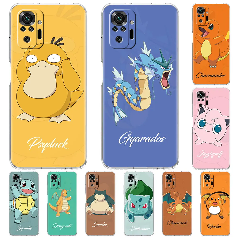 Hot Anime Pokemon 2 Clear Case For Xiaomi Redmi Note 10 9 8 Pro 10S 9S 11 9A 9C 9T K40 10C 7 8T Luxury Soft Silicone Phone Cover