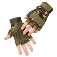 outdoor men tactical fingerless gloves anti slip military airsoft cycling gloves half finger camouflage fishing hunting gloves
