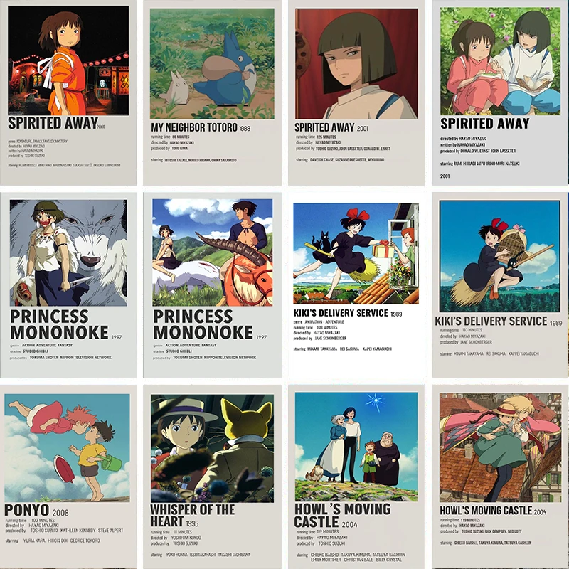 40 стилей Аниме кавайная Миядзаки Хаяо серия/патроу/Тоторо/Небесный замок Художественная печать холст плакат домашний декор