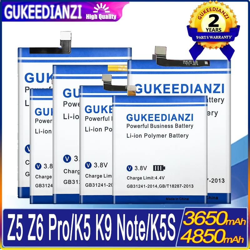 

Mobile Phone Battery For Lenovo Z5 L78011 L78012/K5S L38031/Z6 pro L78051/K5 K9 Note L38012/Z5 Pro GT BL287 Li-polym Bateria