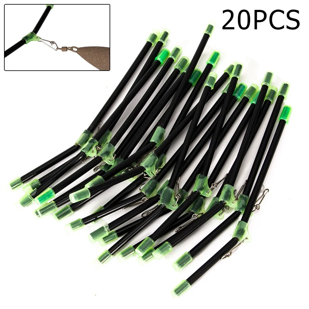 

20pcs Fishing Anti-Tangle Feeder Boom Luminous Booms With Sinker Snaps Tube Balance Connector Tackle Fishing Pesca Iscas Tools