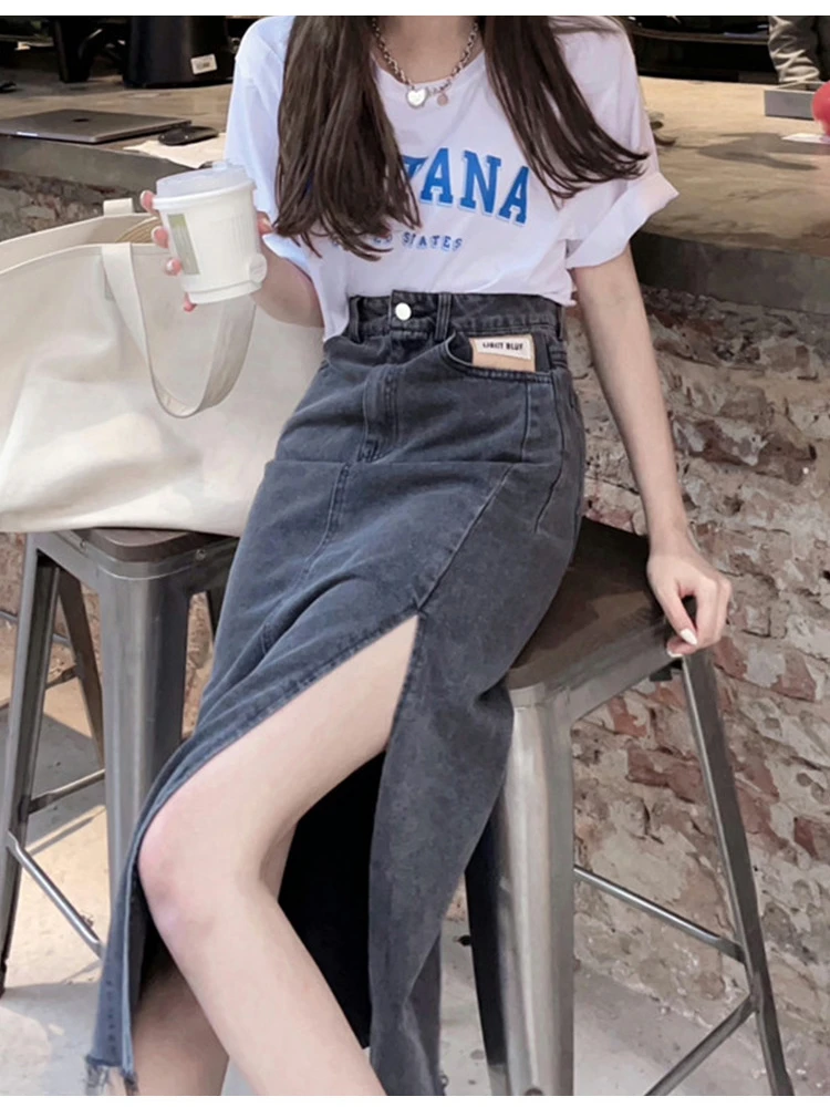 Женская свободная длинная юбка в стиле Харадзюку