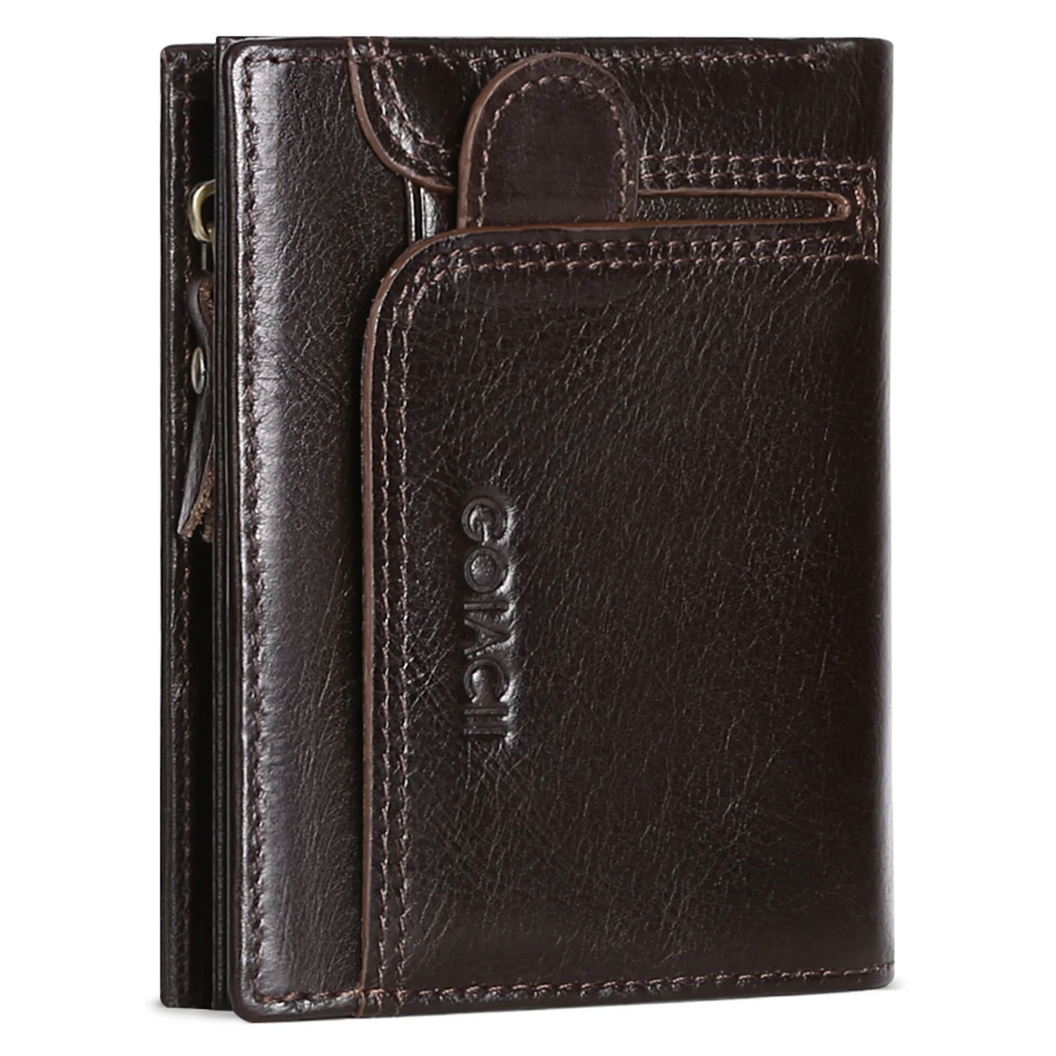 

Wallet Men's wallet Crazy horse leather Men's leather wallet Multifunctional rfid anti-theft brush leather wallet